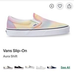 Vans Watercolor Slip-On Sneakers with Pastel Design